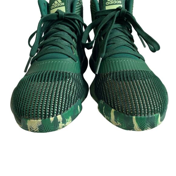 Adidas Dark Green Pro Bounce 2019 Athletic Sneakers Shoes Men’s 7 / Women’s 8 - Picture 5 of 16